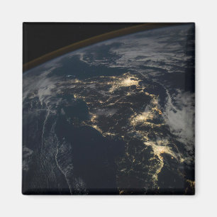 The City Lights Of Japan At Night. Magnet