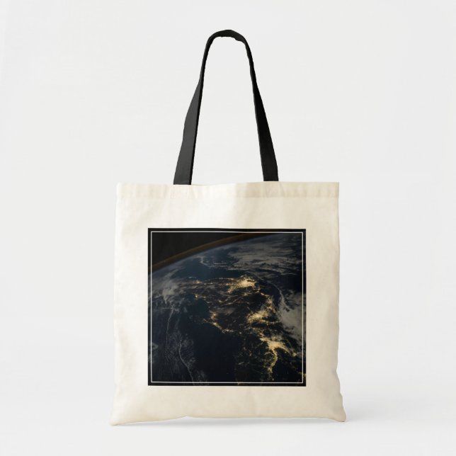 The City Lights Of Japan At Night. Tote Bag (Front)