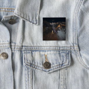 The City Lights Of Jazan And Its Suburbs 2 Inch Square Button