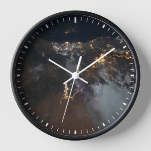 The City Lights Of Jazan And Its Suburbs Clock