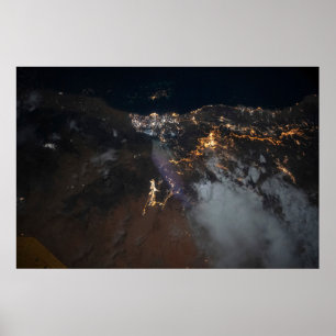 The City Lights Of Jazan And Its Suburbs Poster