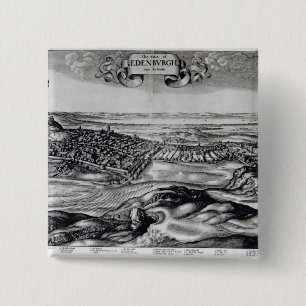 The City of Edinburgh from the South 2 Inch Square Button