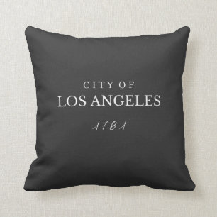 The City of Los Angeles Founded 1781 Throw Pillow