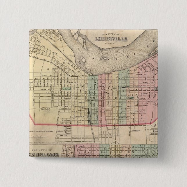 The City of Louisville, Kentucky 2 Inch Square Button (Front)