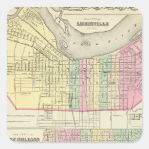 The City Of Louisville Kentucky Square Sticker