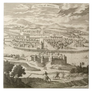 The City of Mexico, 1723 (engraving) Tile
