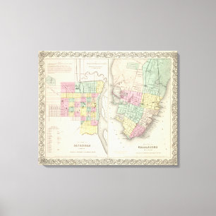 The City Of Savannah Georgia Canvas Print