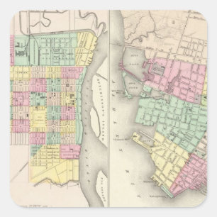 The City Of Savannah Georgia Square Sticker