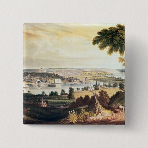 The City of Washington from beyond the Navy 2 Inch Square Button