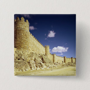 The city walls 2 inch square button