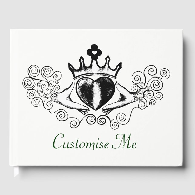 The Claddagh (Black) Guest Book (Front)