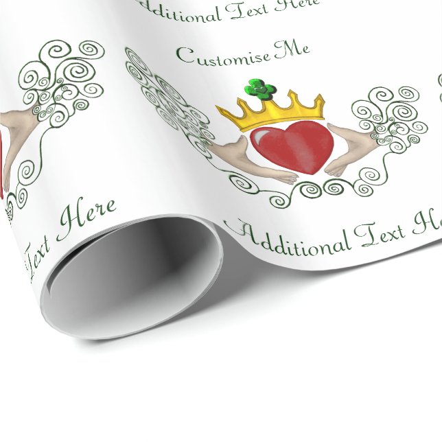 The Claddagh (Full Colour) Wrapping Paper (Roll Corner)