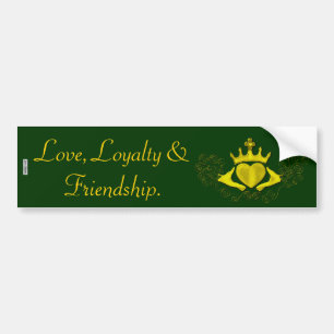 The Claddagh (Gold) Bumper Sticker
