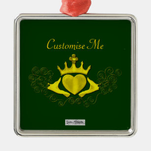 The Claddagh (Gold) Metal Ornament