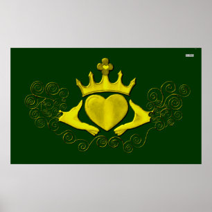 The Claddagh (Gold) Poster