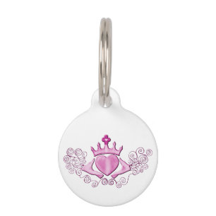 The Claddagh (Pink) Pet Tag