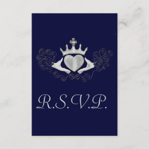 The Claddagh R.S.V.P card (Silver)