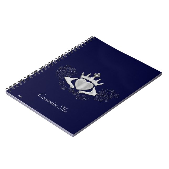 The Claddagh (Silver) Notebook (Left Side)