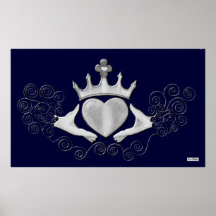 The Claddagh (Silver) Poster