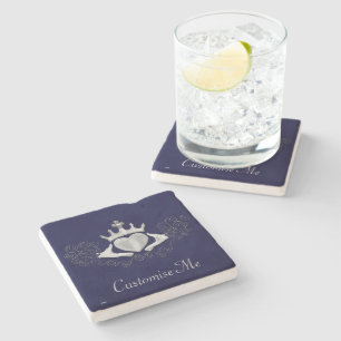 The Claddagh (Silver) Stone Coaster