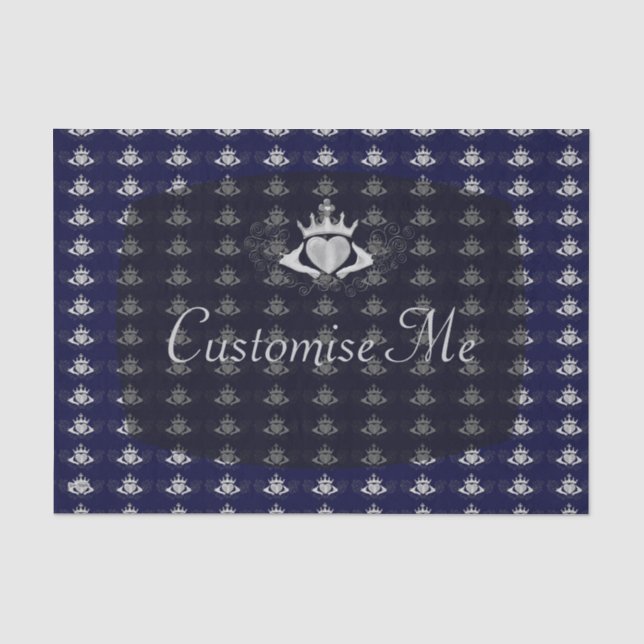 The Claddagh (Silver) Tissue Paper (Front)