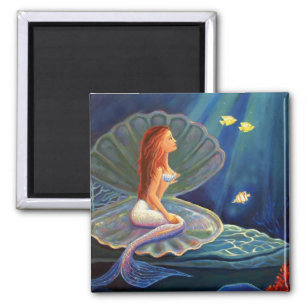 The Clamshell Mermaid - Art Magnet