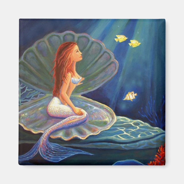 The Clamshell Mermaid - Art Magnet (Front)