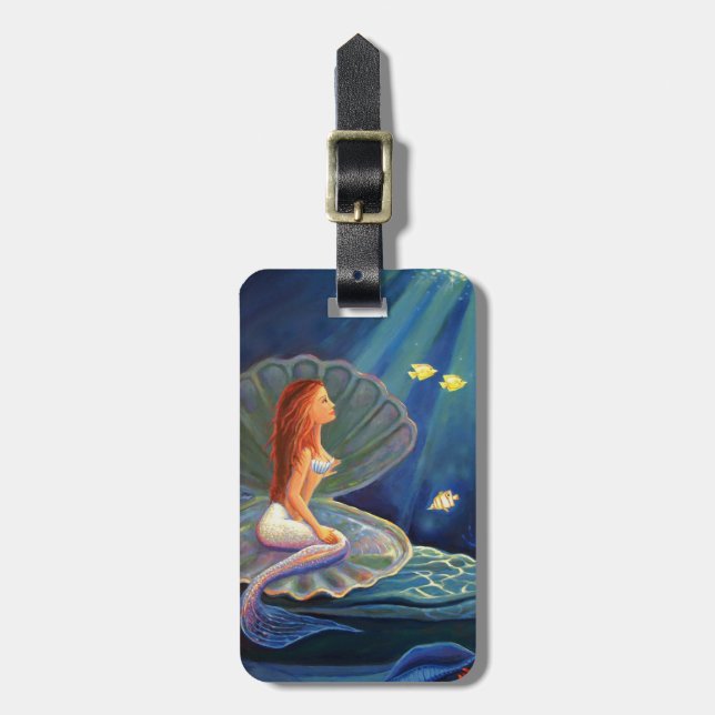 The Clamshell Mermaid - Luggage Tag By Susan Rodio (Front Vertical)