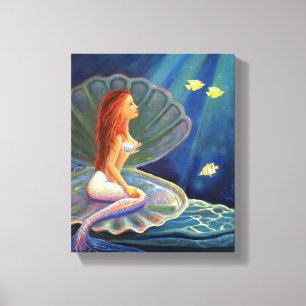 The Clamshell Mermaid - Wrapped Canvas Print