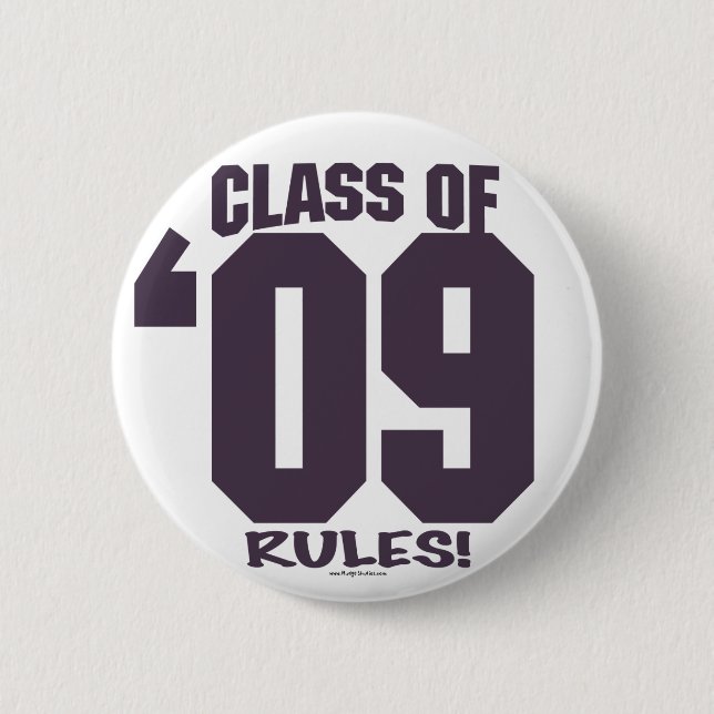 The Class of 2009 Rocks Grad Gear 2 Inch Round Button (Front)