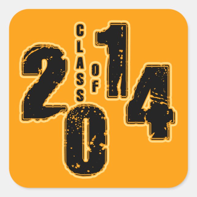THE CLASS OF 2014 SQUARE STICKER (Front)