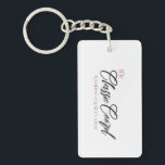 The Classic Coord Keychain<br><div class="desc">The Classic Coord keychain features a light pink background,  and you can change the logo to your company's.</div>