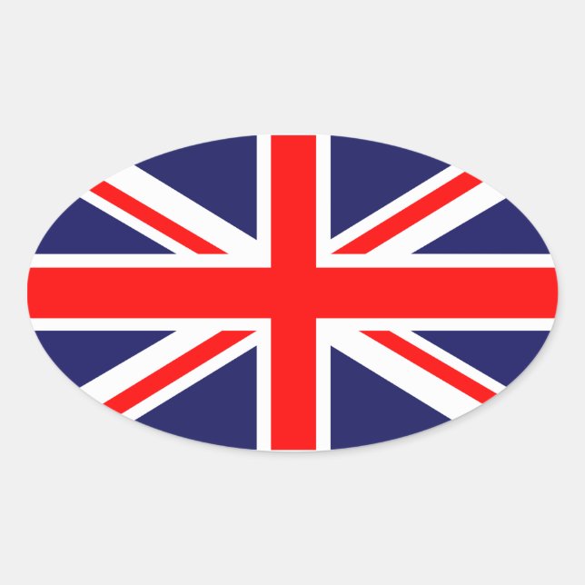 The Classic Union Jack Oval Sticker (Front)