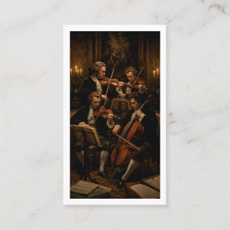 The Classical String Quartet - Vintage Oil Paintin Business Card
