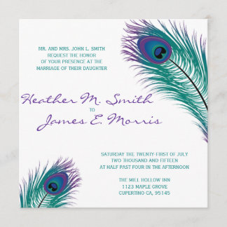The Classy Peacock Wedding Invitation