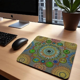 The Claws of Brachyura symbolic mandala art Mouse Pad