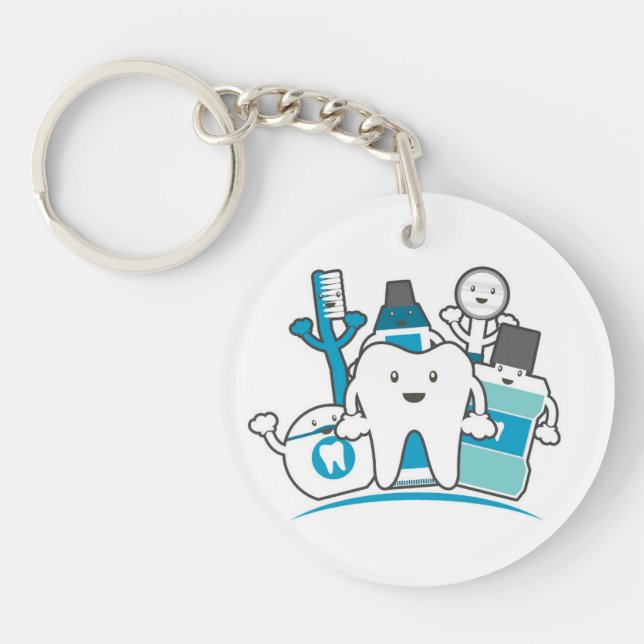 The Clean Teeth Gang Keychain (Front)