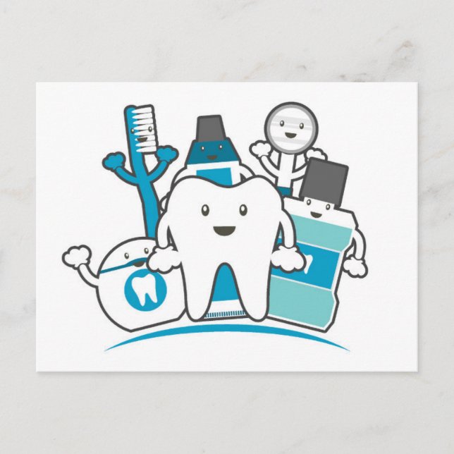 The Clean Teeth Gang Postcard (Front)
