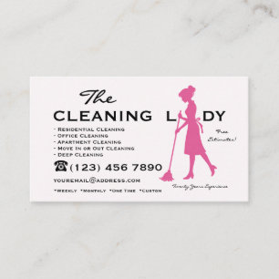 The Cleaning Lady House Janitorial Services Business Card