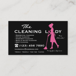 The Cleaning Lady House Janitorial Services Business Card