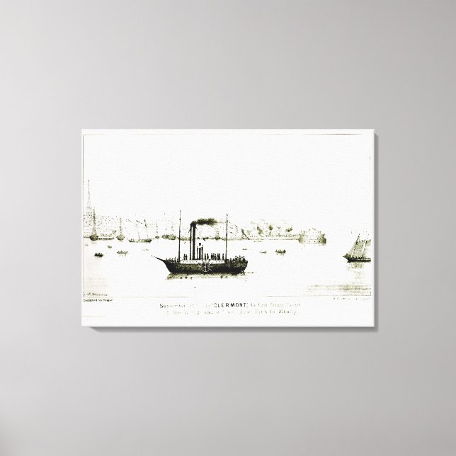 The 'Clermont', the first Steam Packet Canvas Print (Front)
