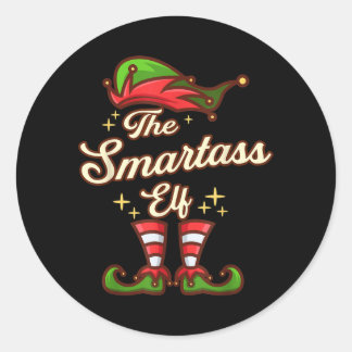 The Clever Kids Elf Family Group Matching Pj Classic Round Sticker