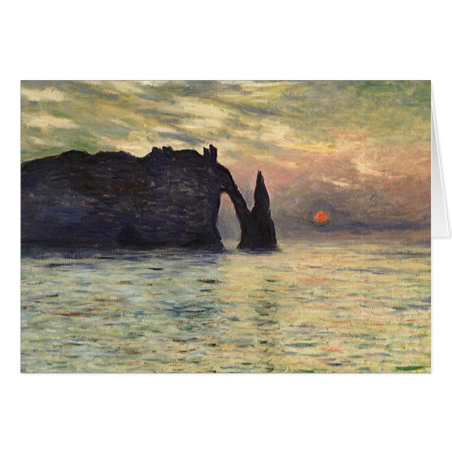 The Cliff Etretat, Sunset by Claude Monet (Front Horizontal)