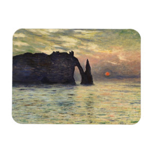 The Cliff Etretat, Sunset by Claude Monet Magnet