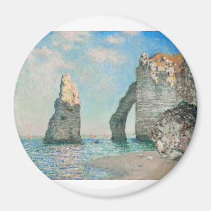 The Cliffs at Etretat 1885 by Claude Monet Magnet
