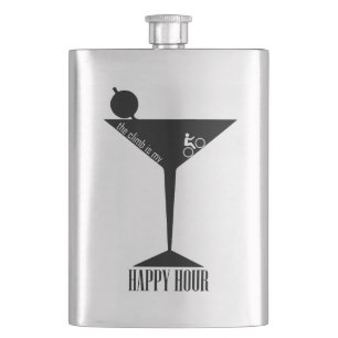 The Climb Is My Happy Hour Hip Flask
