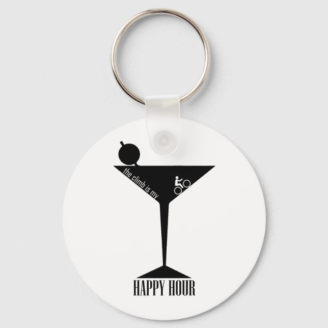 The Climb Is My Happy Hour Keychain (Front)