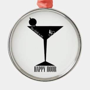 The Climb Is My Happy Hour Metal Ornament