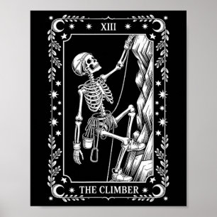 The Climber Tarot Card, Rock Climbing  Poster
