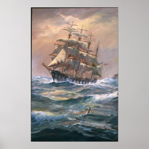 The Clipper 'Placilla' Round - Framed Print